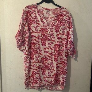 Natori Josie Pink and White Nightshirt